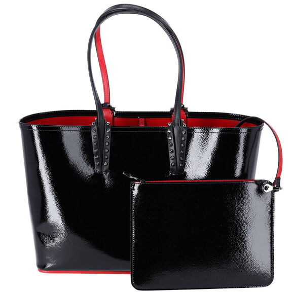 Christian Louboutin Cabata Small Tote Bag 1185006 Black Patent Leather